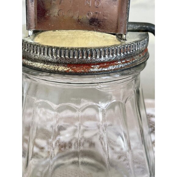 Vintage 1930s Nut/Spice Chopper Glass Jar Metal Farmhouse Decor - Picture 11 of 14